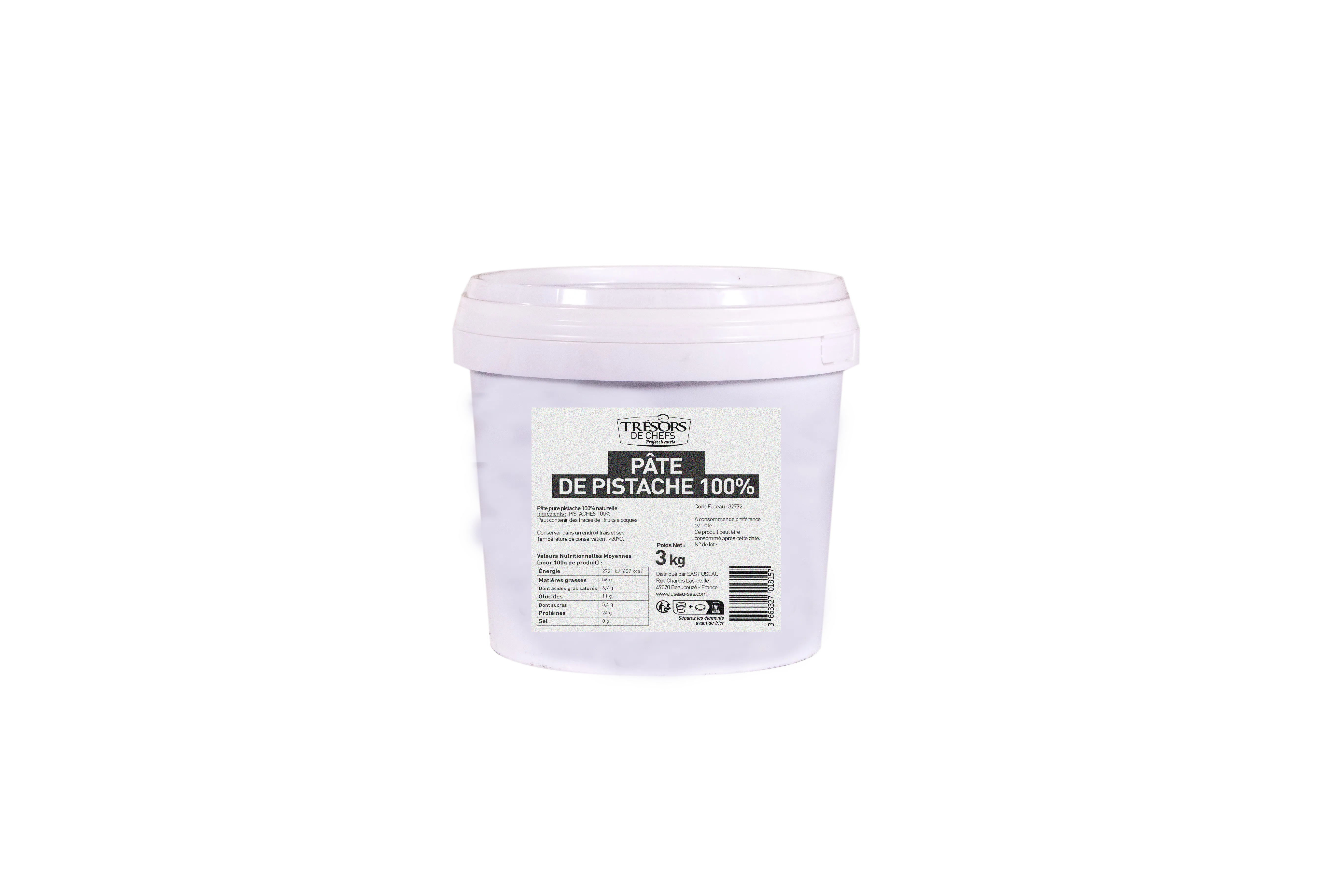 Pâte de pistache 100% - 3kg