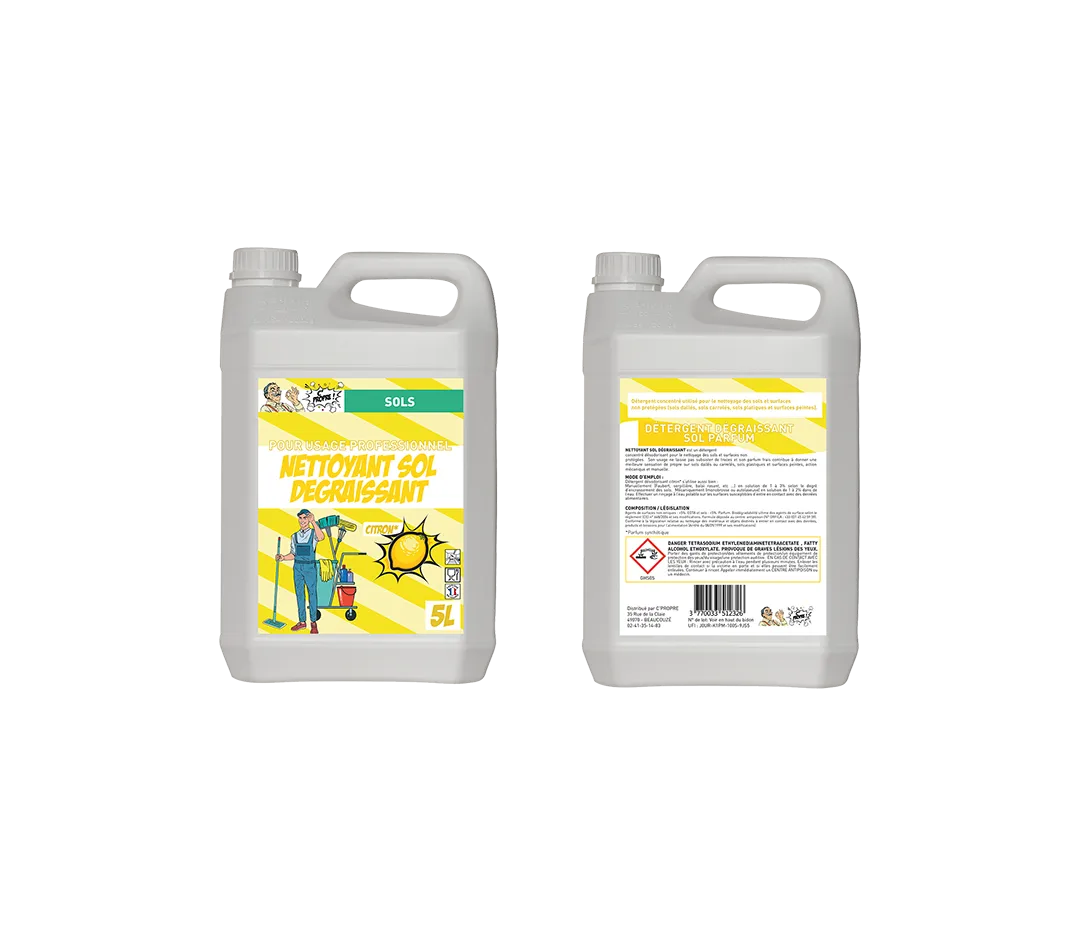 Produit d'entretien pour sols citron