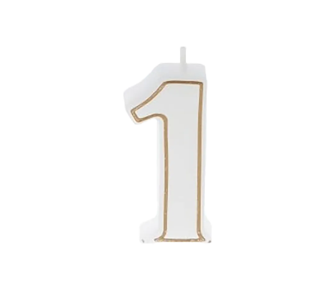 Bougie blanche numéro 1