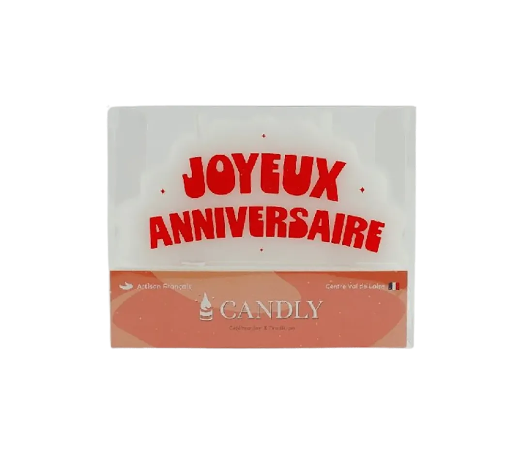 Bougie nuage joyeux anniversaire