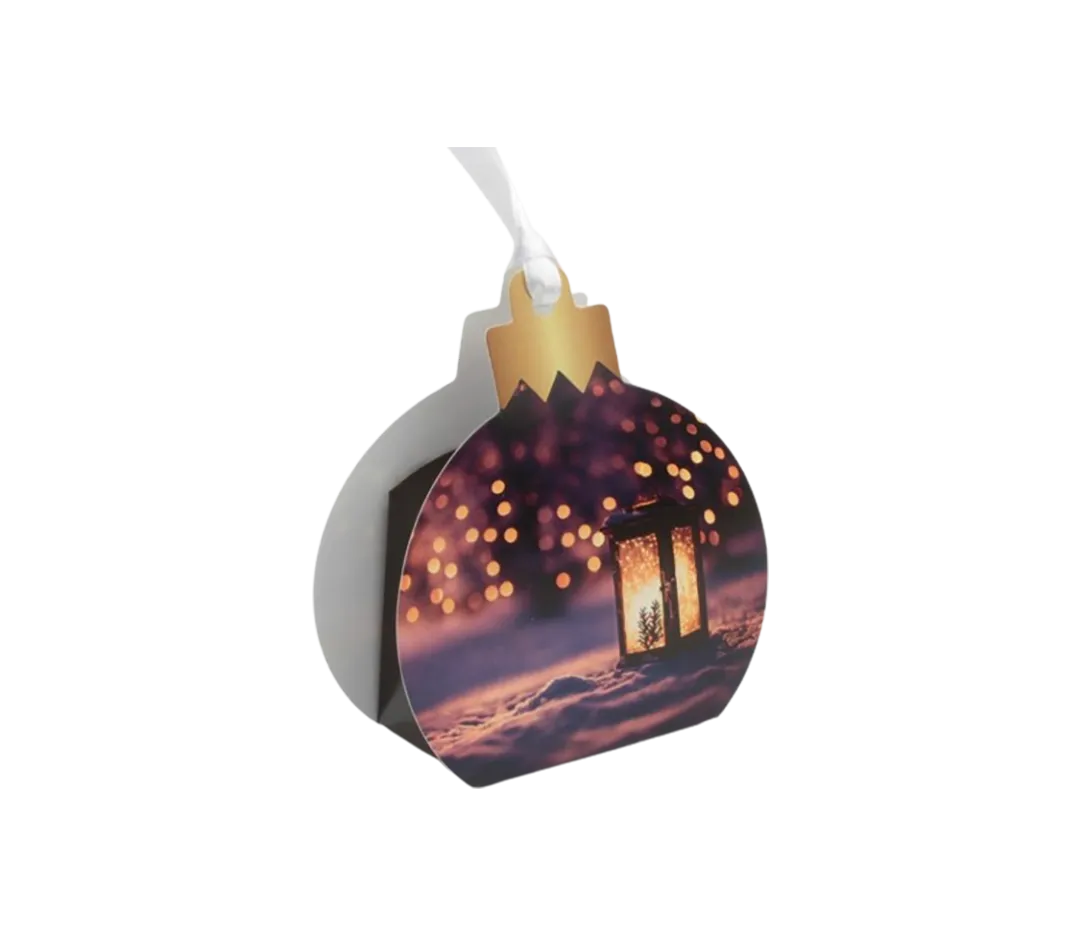 Ballotin boule de neige violet