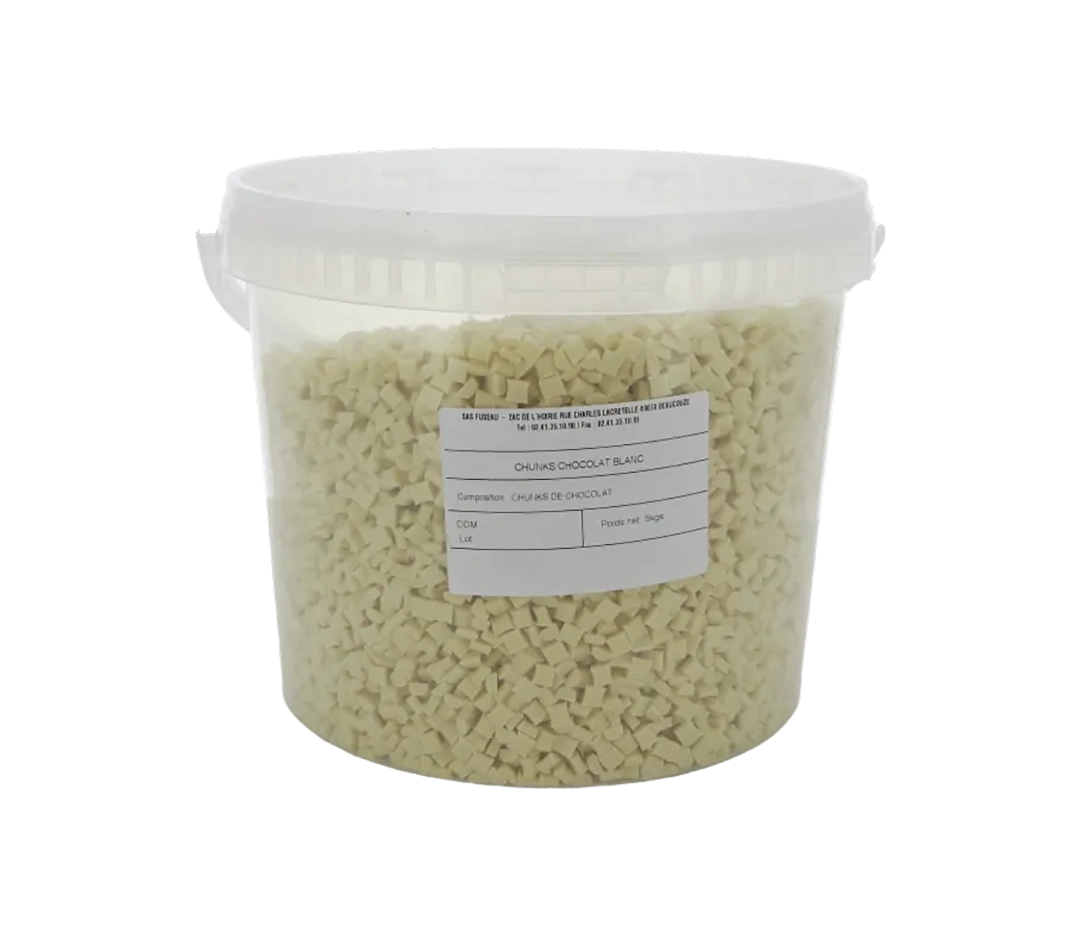Chunks chocolat blanc 23,5% - 5kg
