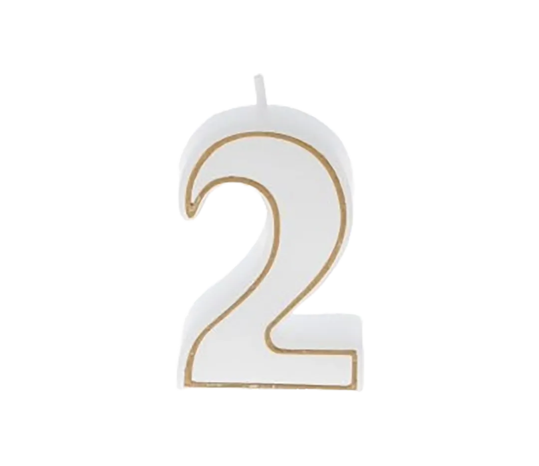Bougie blanche numéro 2