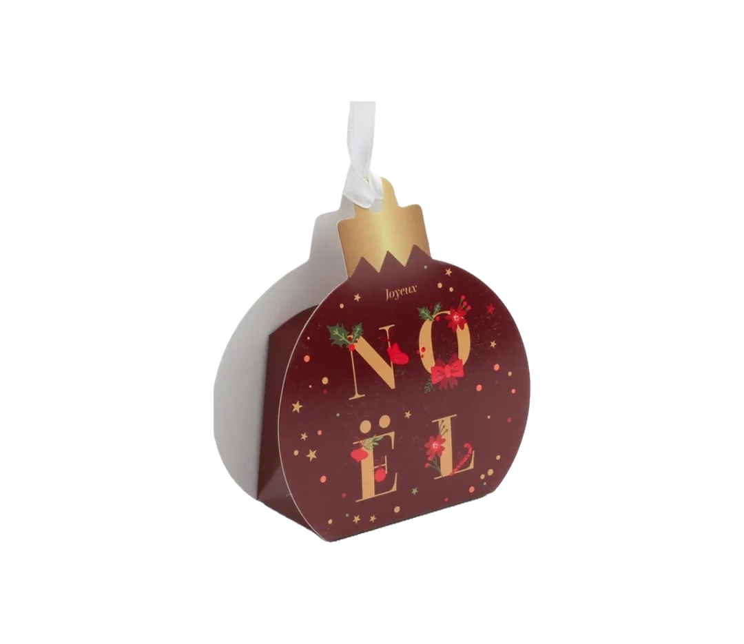 Ballotin boule de neige bordeaux