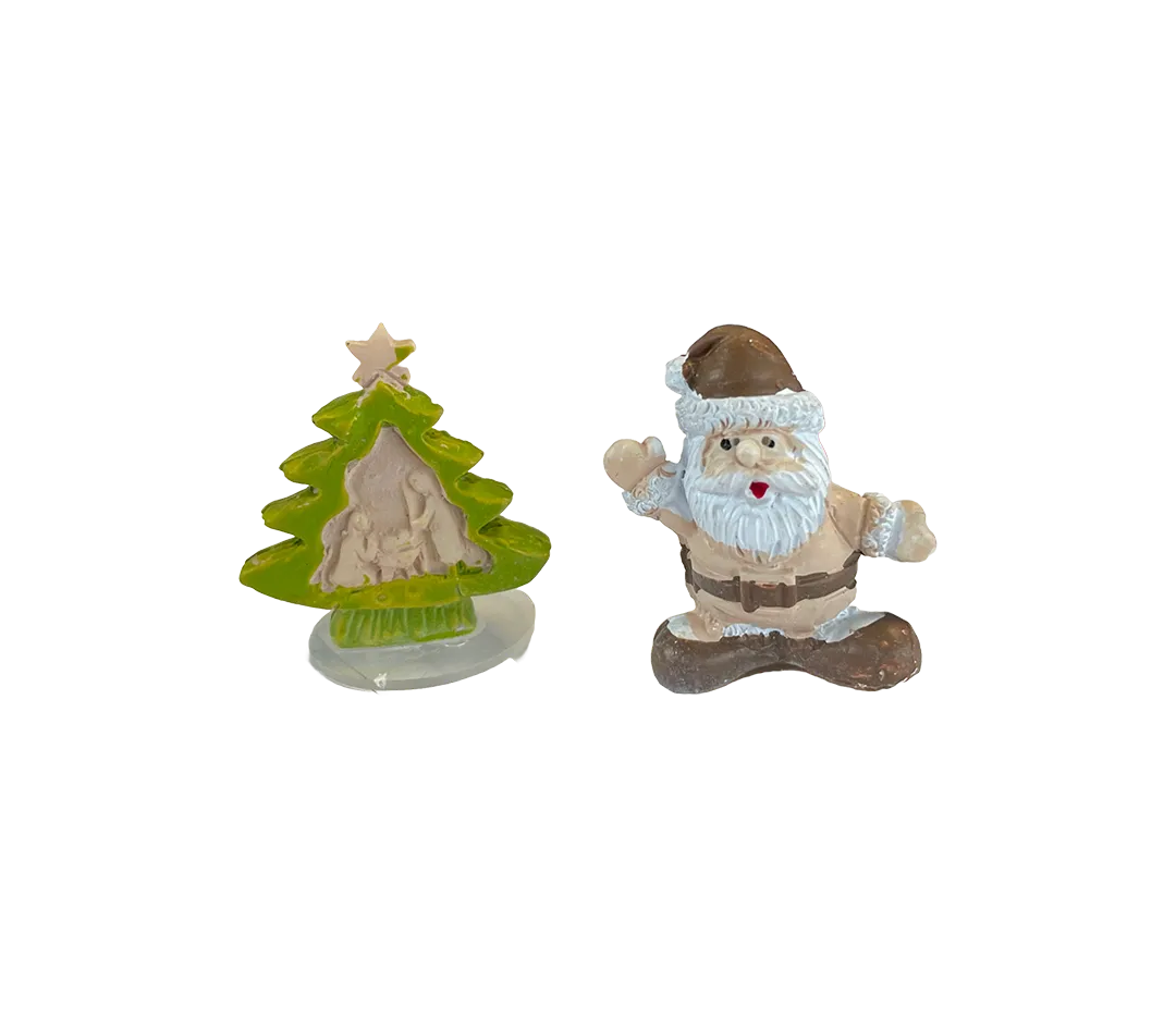 Sujet père noël et sapin - boite de 48