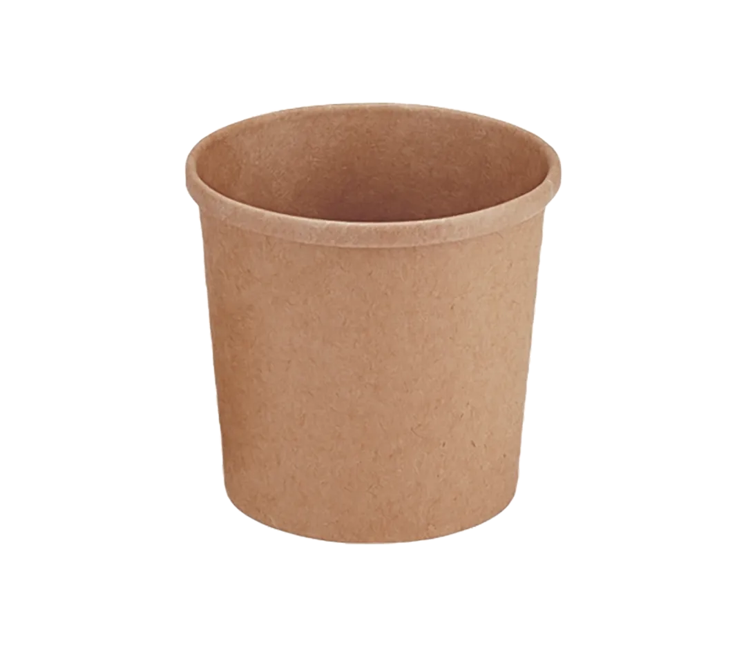 Pot pour soupe à emporter en kraft