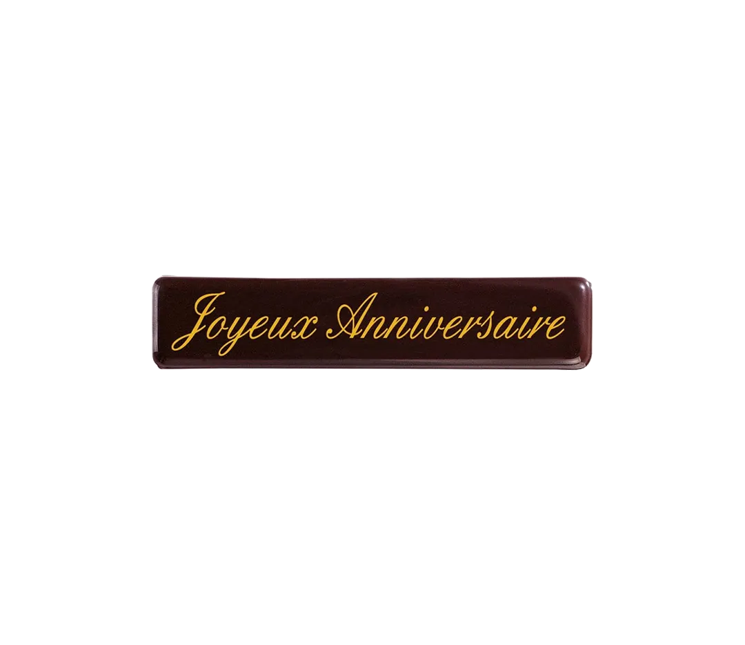 "Joyeux anniversaire" en chocolat x 70
