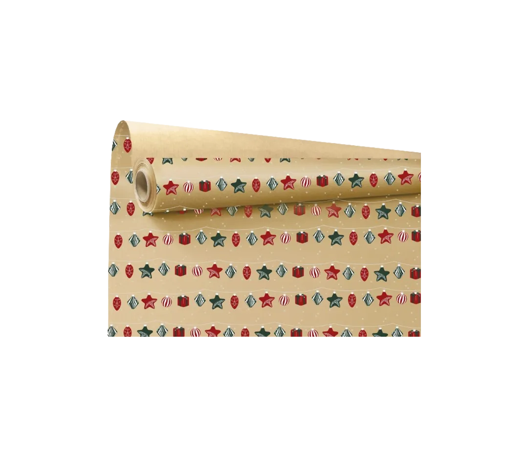 Papier cadeau parure Noël 50m
