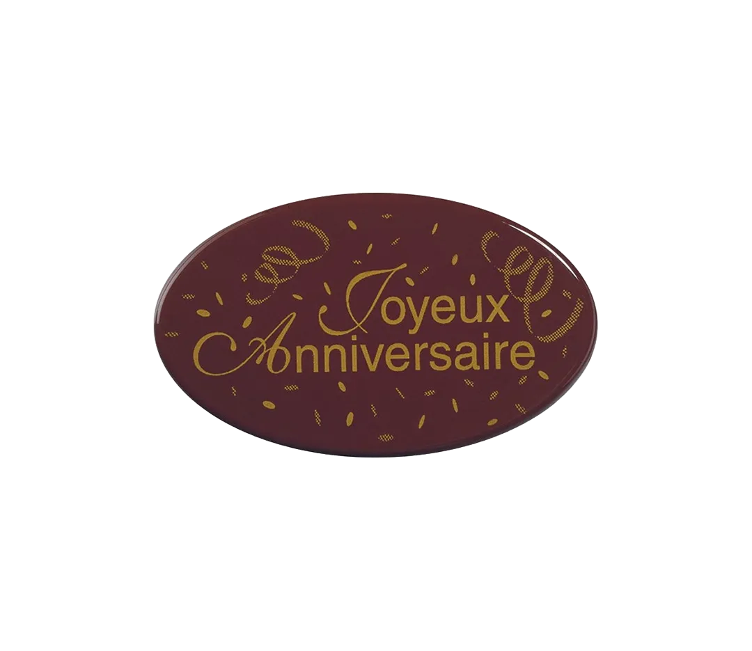 Plaque chocolat ovale - x36
