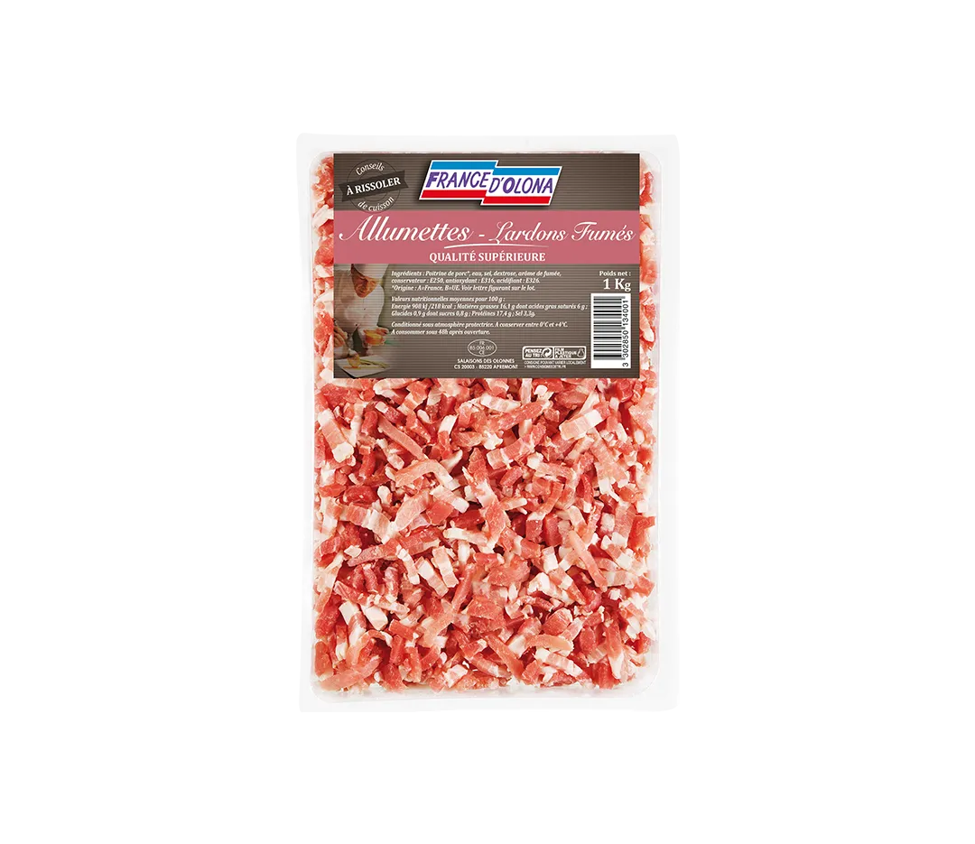 Lardons fumés allumettes - 1kg