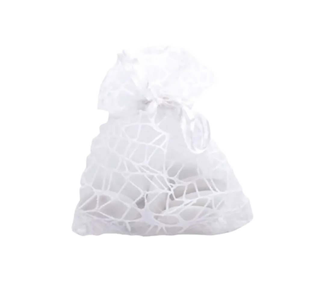 Pochon filet blanc - 9x10cm
