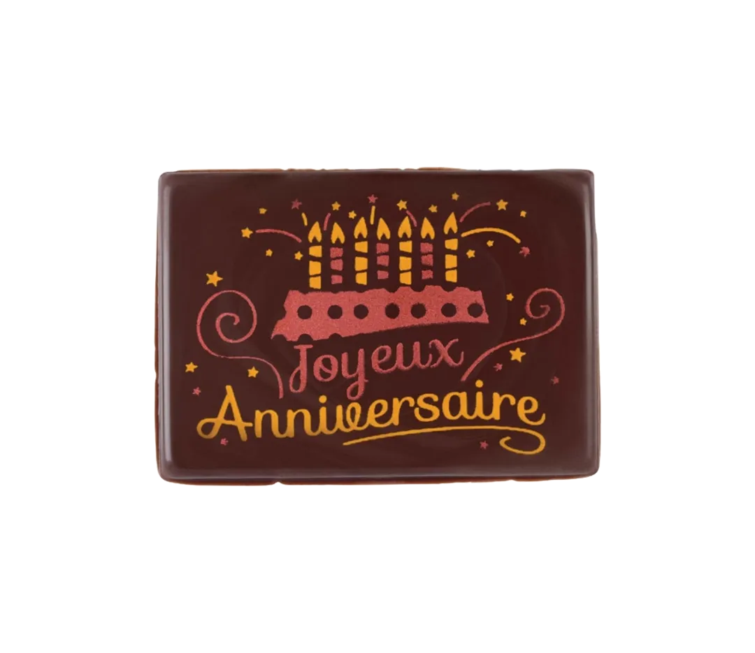 Plaque choco anniversaire x48