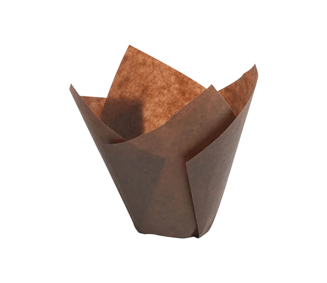 Caissette Tulipcup marron - x200