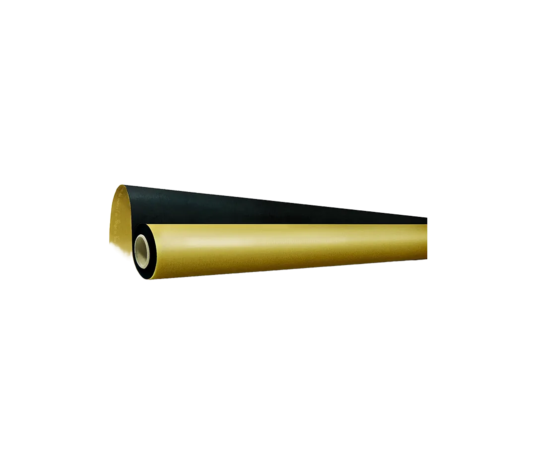 Papier cadeau kraft metal or/noir 50m