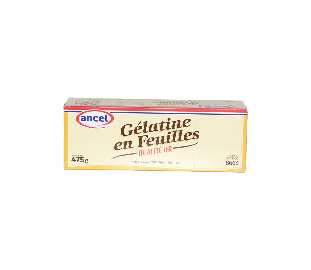 Gélatine porcine 225 feuilles - 475g