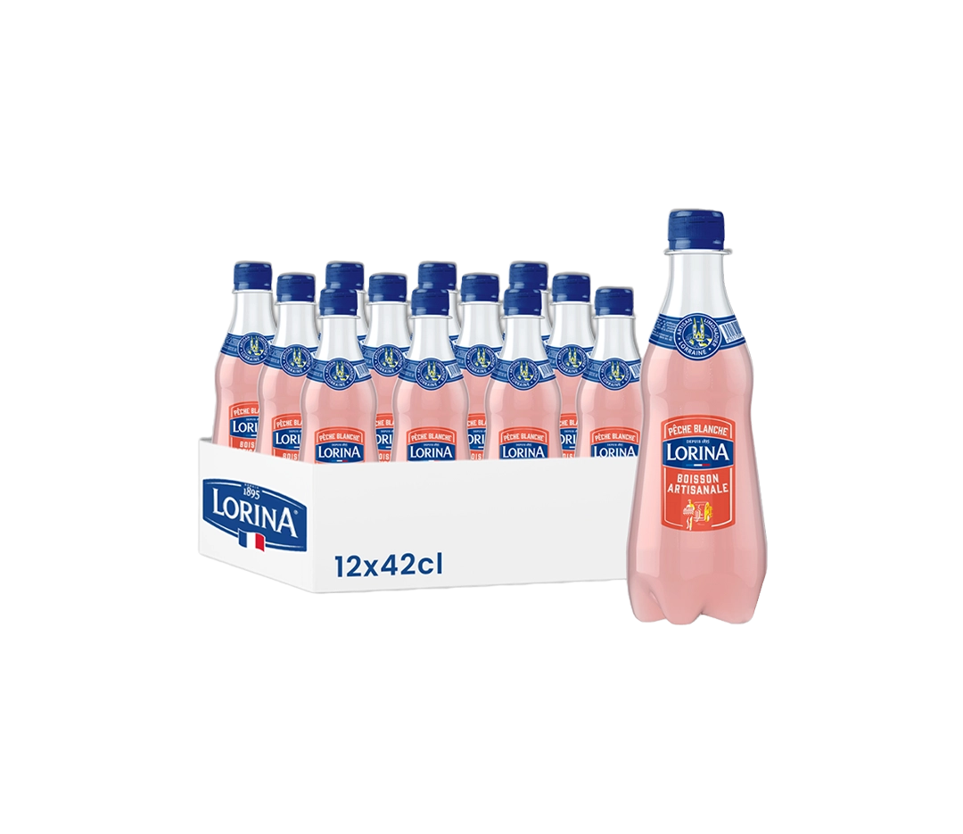 Limonade gout pêche - 12x42cl