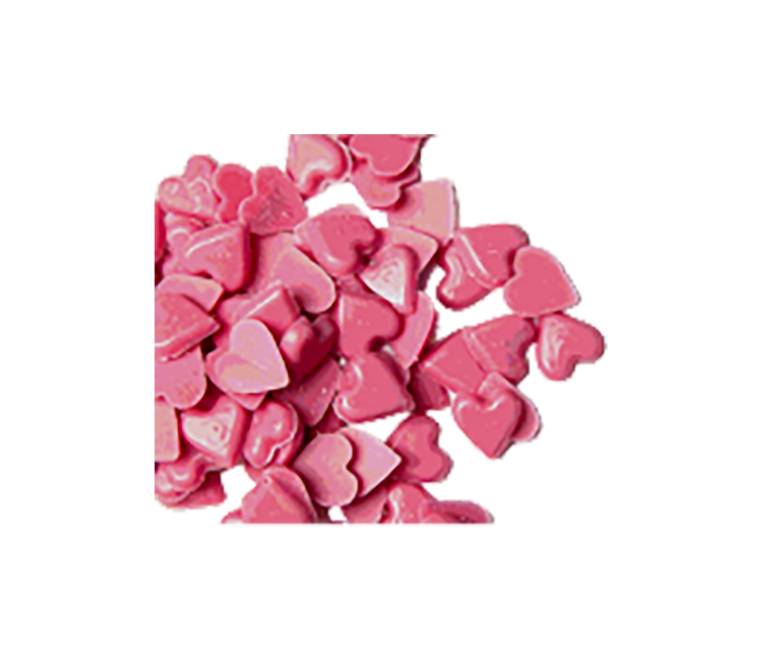 Décors chocolat cœur rose - 600g