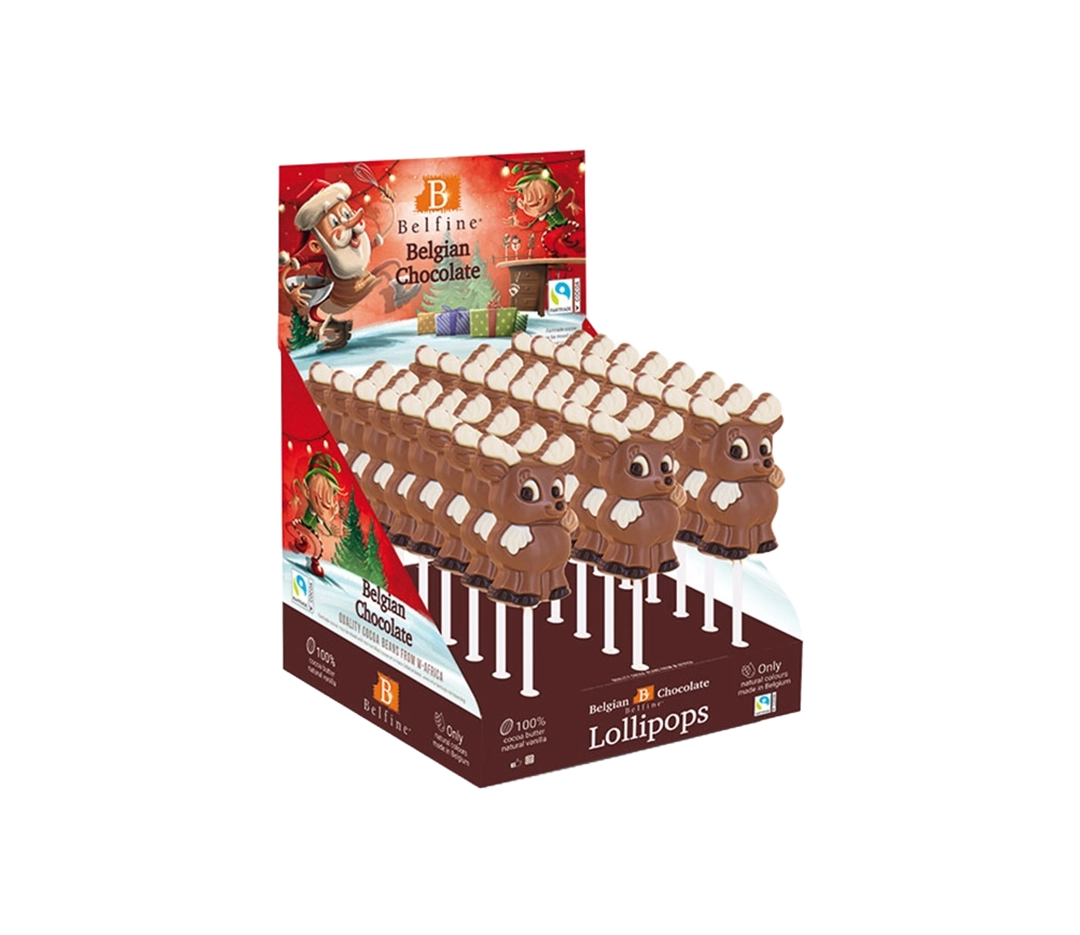 Sucette chocolat Ralf l'élan - 24 pièces