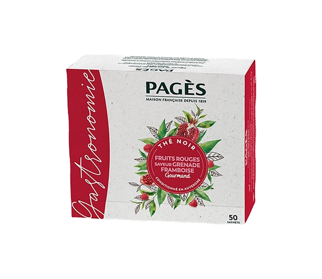 Thé noir fruits rouges - 50 sachets