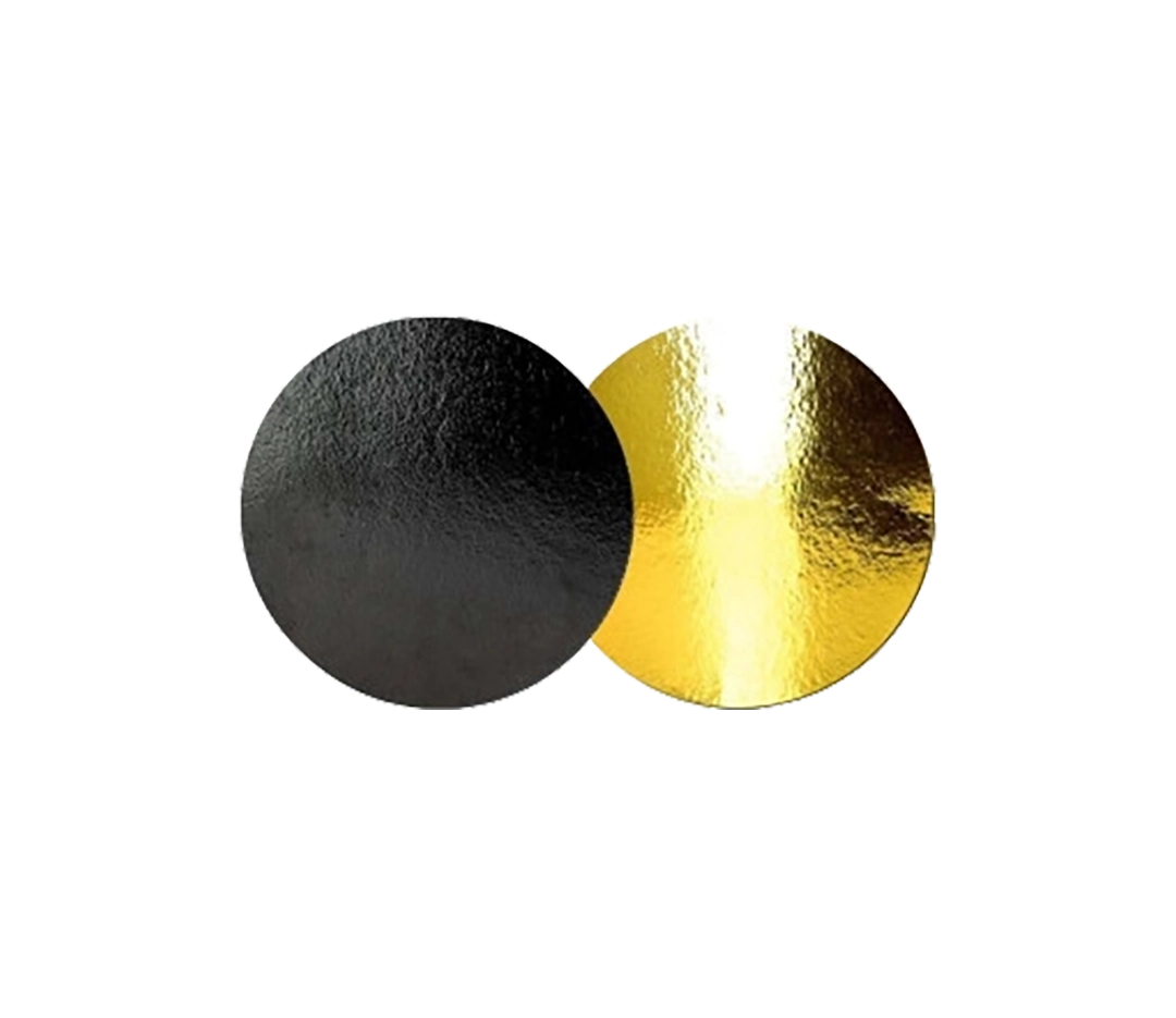 100 Ronds noir et or - 14cm