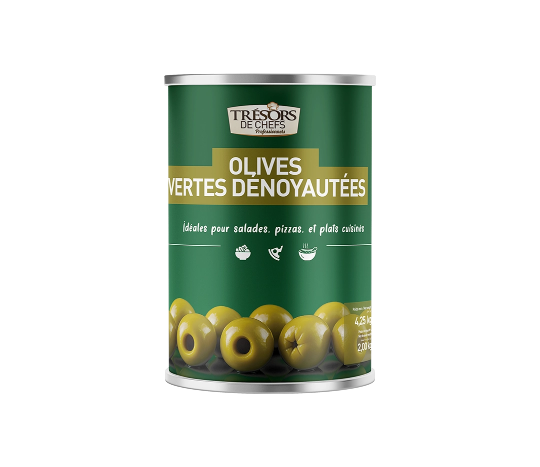 Olives vertes dénoyautées 5/1 | TDCP - 4,25 kg