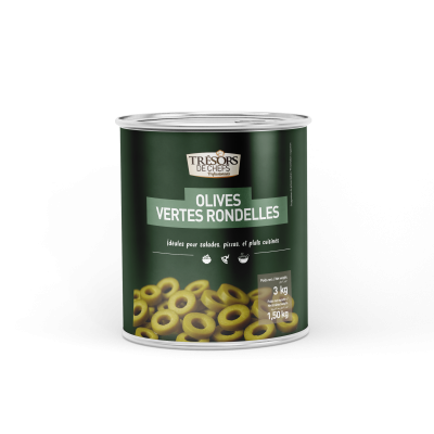 Olives vertes rondelles 3/1 | TDCP - 1,5 kg